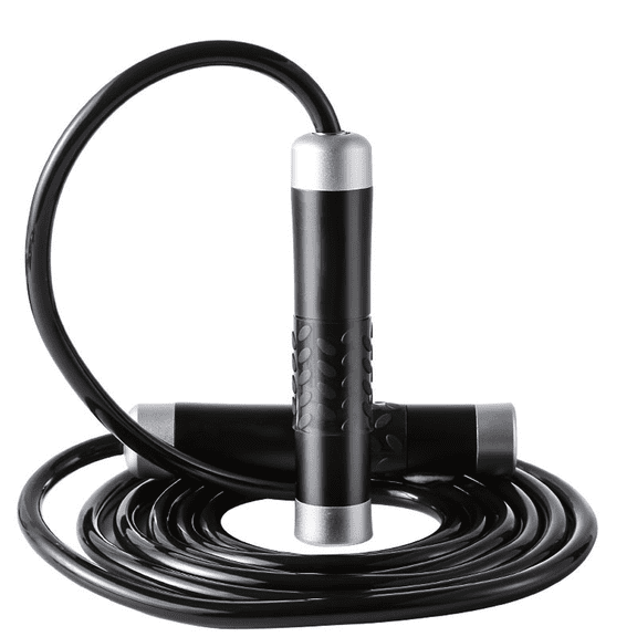 Weighted - Thick Weight Rope Aluminum Handles, Skipping Rope for Adults Workout Fitness Exercise - black