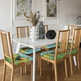 thumbnail image 3 of 6 Packs Removable Chair Seat Covers for Dining Room, Spring Grass Flowers Stretchable Office Kitchen Chair Slipcovers Cushion Protector Bird Animal Furniture Decor, 16.9x16.9 Inches, 3 of 6