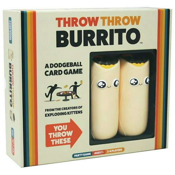 Throw Throw Burrito - Card Games for Adults Teens & Kids - Fun Family Games - A Dodgeball Card Game