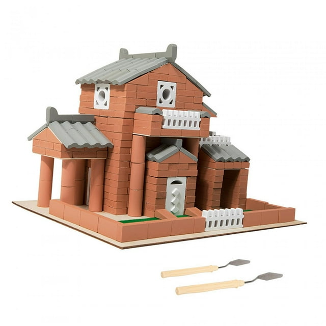 Milaget DIY Building Model Wood House Kits Unique House Building Kits for Family Toy