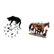 thumbnail image 5 of Reloj con movimiento silencioso y estatua de caballo, adorno artístico para sala de estar, comedor, oficina, decoración del hogar, amantes de los anim, 5 of 8