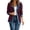 Red, variant on Womens Leopard Print Denim Jacket Long Sleeve Button Up Casual Loose Fit Outerwear Cheetah Jean Coat Tops Army Green L