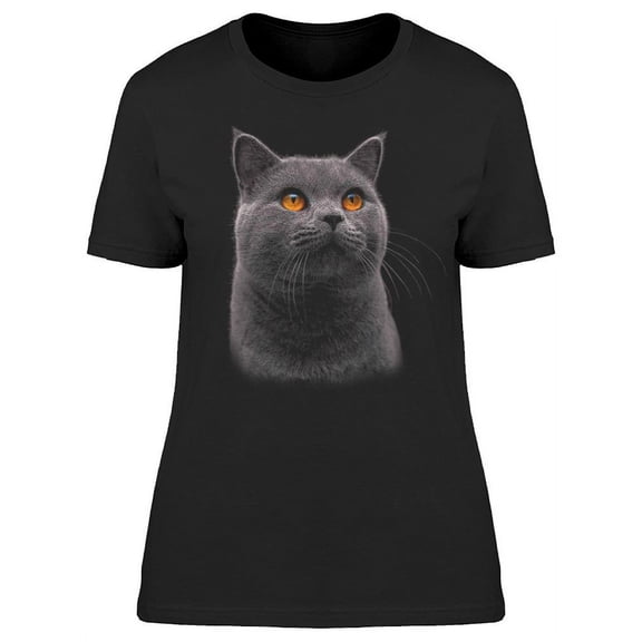Blue Cat. Portrait T-Shirt Women -Image by Shutterstock, Female x-Large