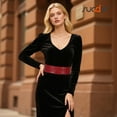 thumbnail image 2 of SUOSDEY Women Wide Elastic Belts for Dresses Stretchy Braided Leather Belt, 2 of 6