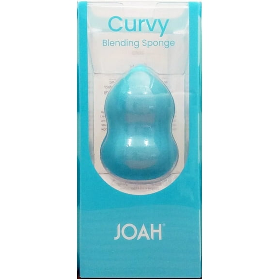 JOAH Sculpted Makeup Blending Sponge, Blue Curvy Shape