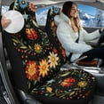 thumbnail image 2 of Uorisanigo Front Car Seat Protective Covers Flowers Ladybug Comfort Covers for Most Cars Trucks SUVs Vans, Plush Seat Coves Auto Decorative Accessories Pack of 2, 2 of 7