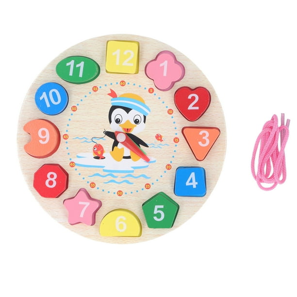 Juguetes Infantiles, Juego De Juguetes Para Bebés Inodoro, Bloque De Construcción De Reloj, Diversión De Madera Para Jugar En Casa