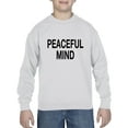 thumbnail image 1 of Peaceful Mind Christmas Birthday Party Humor Gift Match with Hats Leggings Jeans Youth Boys Crewneck Sweater Clothing, 1 of 3