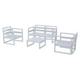 thumbnail image 2 of Compamia Mykonos 4 Person Lounge Set in Silver finish with Charcoal Cushions, 2 of 3