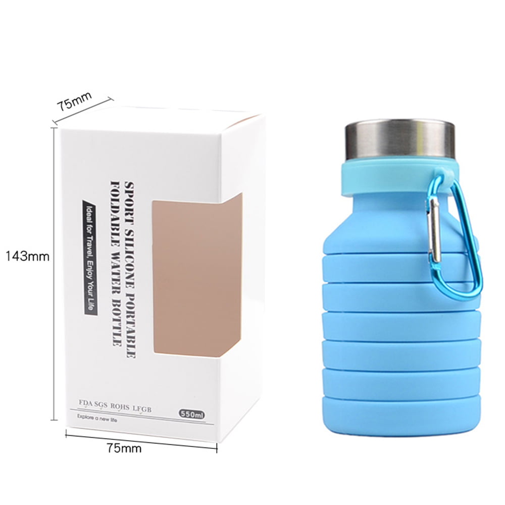 1Pc Cups Bag Folding Plastic Collapsible Outdoor Sport Portable Water Bottle TO