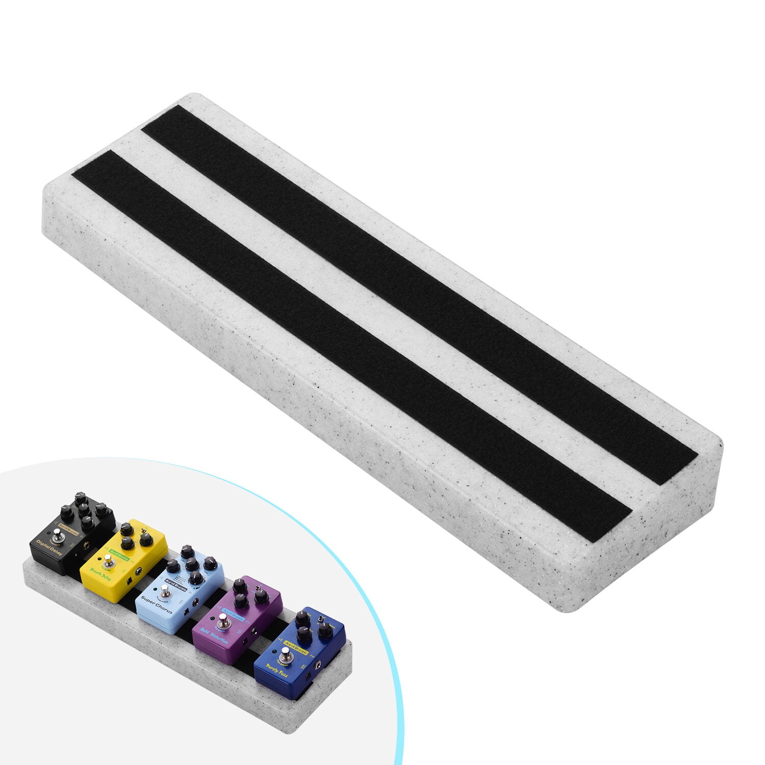 Rockhouse RPB-3 Small Portable Guitar Effect Pedal Board Lightweight Engineering Plastic with Linking Tapes