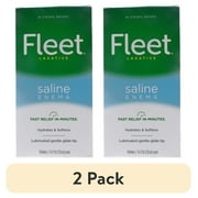 (2 pack) Fleet Laxatives, Saline Enema for Adult Constipation Relief, Prefilled Enemas, 4.5 fl oz, 4 Bottles