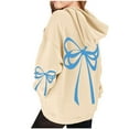 thumbnail image 4 of Sudadera con capucha para niña, con estampado de color, manga larga, informal, deportiva, con capucha, manga larga, sudadera con capucha, top con inserciones en los hombros, blusa de poliéster para ni, 4 of 7