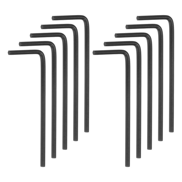 Llave hexagonal Uxcell de 10 piezas, llave en forma de L de 2mm, herramientas de reparación de acero de cromo vanadio, color negro