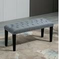thumbnail image 3 of Abble W 37 in. x H 17.3 Gray Fabric Upholstered Bench with Button-Tufted Seat, 3 of 5