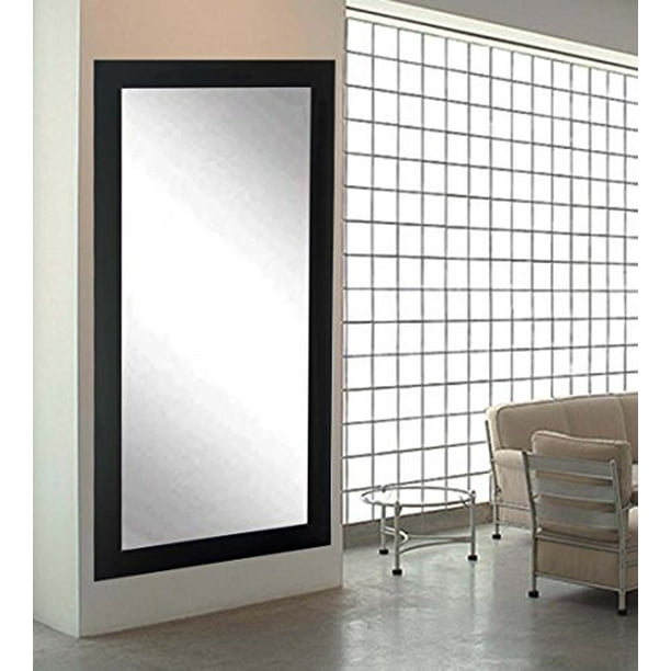 Black Lobby Design Hotel Style Full Length Leaning Wall Mirror