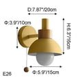 thumbnail image 3 of FSLIVING Macarons Romantic Warm Yellow Wall Sconces with 2 Lights E26 Plug-In, 3 of 7