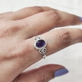 thumbnail image 3 of Natural Amethyst Ring, Amethyst Gemstone Ring, February Birthstone, Tiny Bohemian Ring, 925 Sterling Silver, Designer Women Ring, Christmas Thanksgiving, Handmade Statement Jewelry, Natural Amethyst, 3 of 8