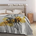 thumbnail image 5 of Bee Blanket Insect Honey Bumblebee Gift for Her Gift for Mum Blanket Soft Flannel Throw Blanket Gifts for Boys Girls Adults Comfy Cozy Couch Travel Blankets for Living Room, 40X50 Inches, 5 of 8