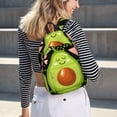 thumbnail image 6 of Honeii Avocado Keep Calm Print Canvas College Laptop Backpack, Durable Rucksack Travel Notebook Bag School Backpack Book Bag for Men Women-Small, 6 of 7
