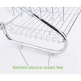 Ktaxon 2-tier dish rack dish drying rack, kitchen rack bowl rack cup drying rack Dish Drainer dryer tray cultery holder organizer - image 3 of 11