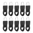 thumbnail image 1 of destyer Bag Zipper Puller Detachable Clothes Zipper Slider Replacement Suitcase Zip Head, Black, Size 8, 10pcs, 1 of 8
