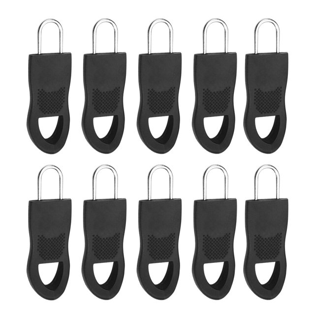 ZLight 5/10Pcs/Lot Replacement Zipper Puller For Clothing Zip Fixer For Travel Bag black 8# 10pcs