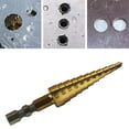 thumbnail image 3 of PEONAVET Drill 3-13mm Titanium Coated Stepped Power Tools Carbide Mini Metal Drill Bit, 3 of 5