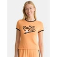 thumbnail image 2 of Halloween Women's and Women’s Plus Varsity Tee and Shorts Pajama Set, 2-Piece, Sizes XS to 3X, 2 of 5