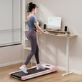 thumbnail image 2 of Costway 0.6-3.8MPH Walking Pad Under Desk Treadmill with Remote Control and LED Display Pink, 2 of 10