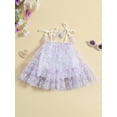 thumbnail image 3 of Blotona Toddler Baby Girls Sleeveless Tutu Dress Daisy Floral Print Layered Tulle Dress Mesh Princess Party Dresses, 3 of 8