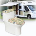 thumbnail image 6 of HELLHERO Easter Flowers Soft Stretch Fit Set of 2 with Elastic Bottom Toilet Seat Covers Toilet Top Cover Stays in Place, 6 of 8