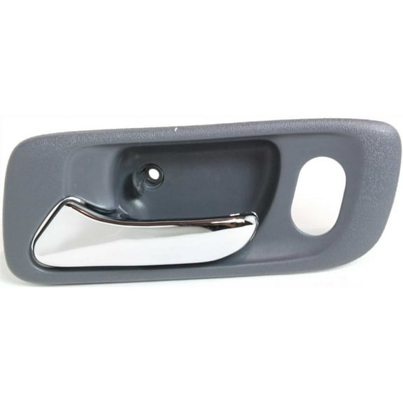 Interior Door Handle Compatible with 1998-2002 Honda Accord Front, Driver Side Gray bezel with chrome lever