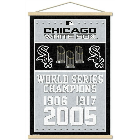 MLB Chicago White Sox - Champions 17 Wall Poster with Wooden Magnetic Frame, 22.375" x 34"