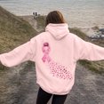 thumbnail image 2 of GEWSEY Women Hoodies Cancer Awareness Support Pink Ribbon with Butterfly Graphic Top Sweatshirt (Pink, L), 2 of 5