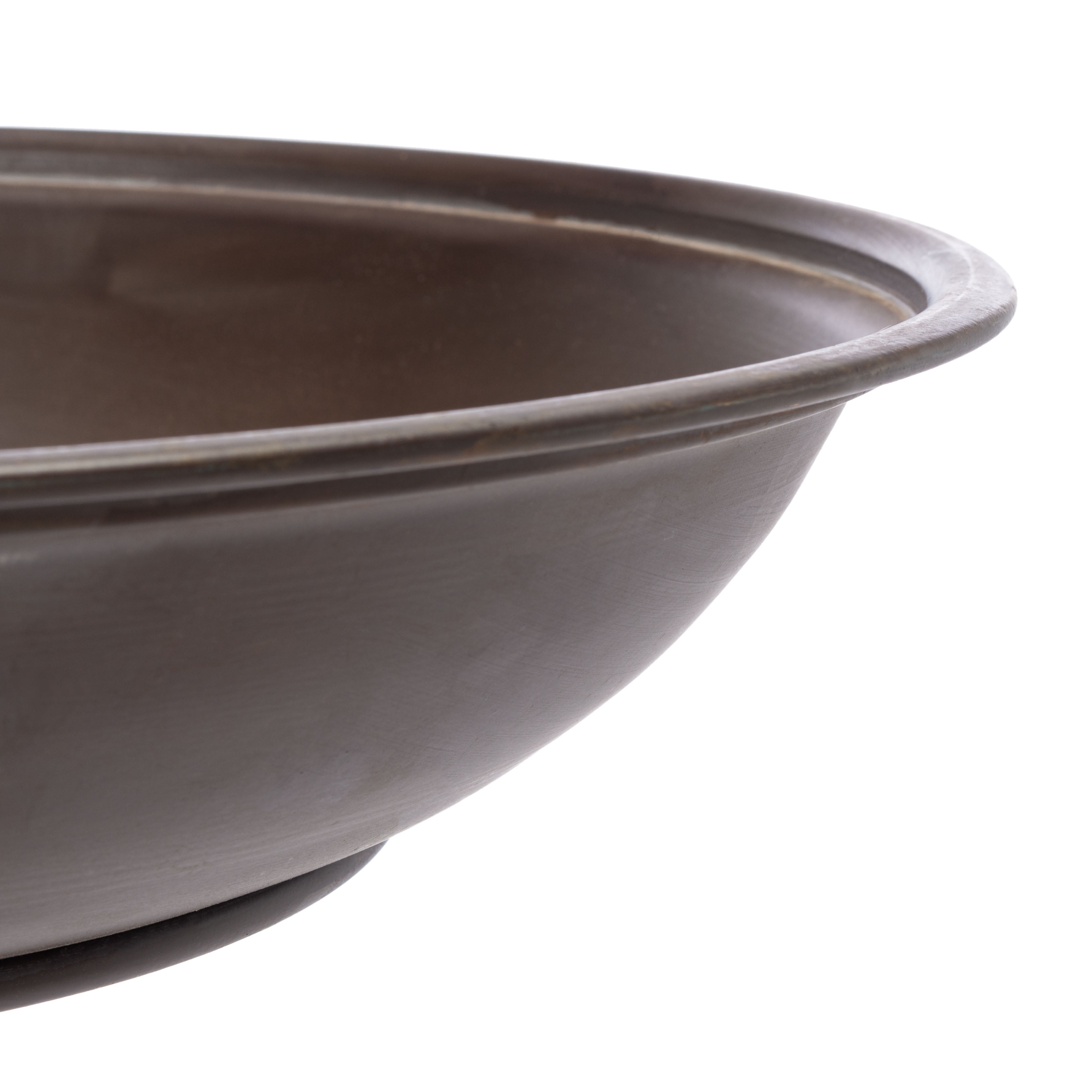 SAFAVIEH Orian Solid Rustic Outdoor Patio Bird Bath, Rustic Brown