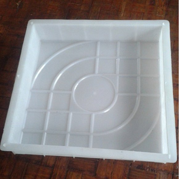 STRANDCHIC Cement Forms Sidewalk Concrete Paver Molds Forms Plastic White for Art Floor 1Set