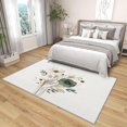 thumbnail image 4 of 4x5 Rug, Floral Rug Washable Non Slip Soft for Living Room Bedroom, Minimalist Flower Botanical Area Rug, Wildflower Carpet, Floral Home Decor & Gifts, 4 of 7