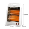 thumbnail image 3 of Mauxuk 800W Fast Heating Space Heater, Overheating Protection, Portable for Home Office, White, 3 of 6