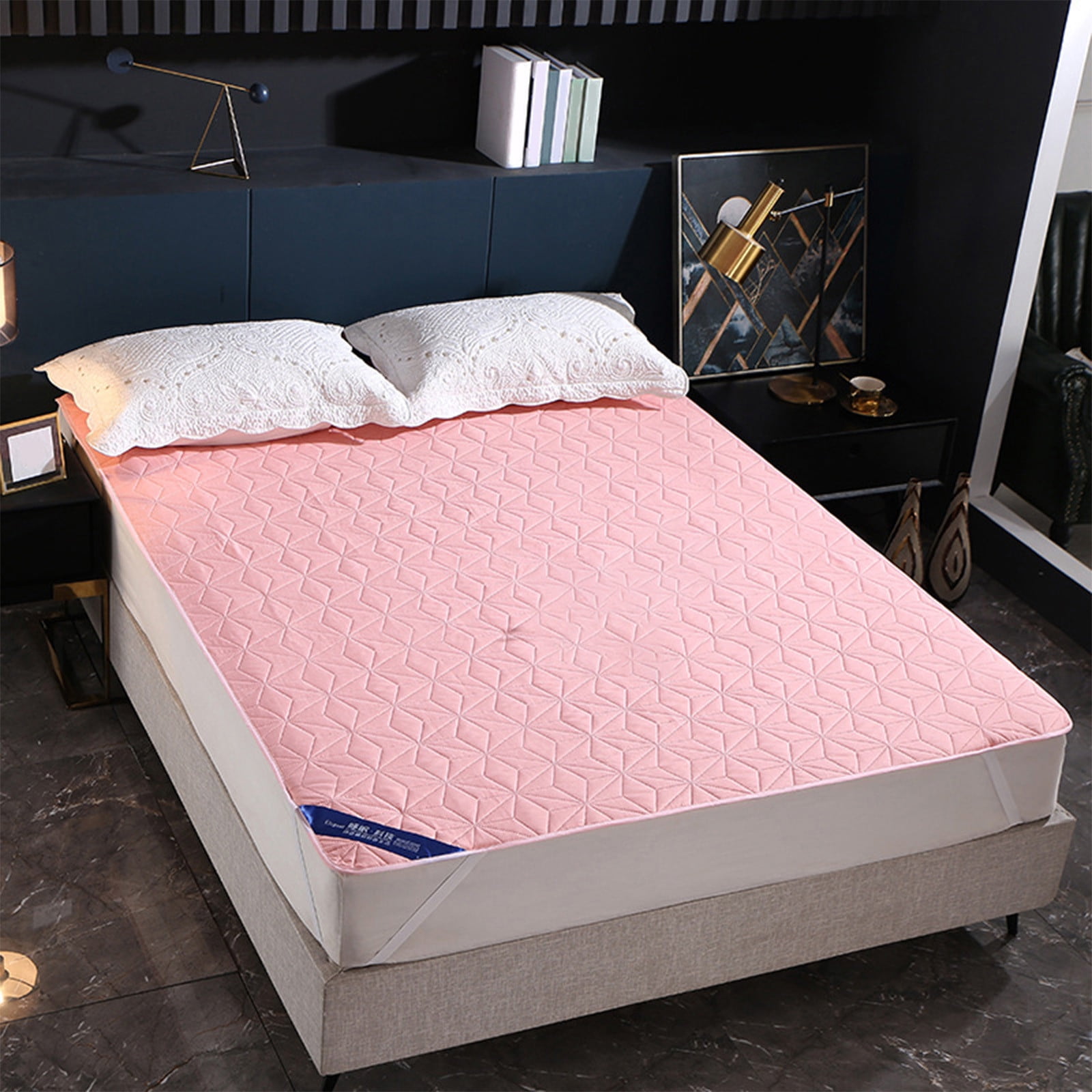 Djibouti Cozy Waterproof Cotton Mattress Protector - Quilted Fitted Pad with Deep Pockets for Stain-Free Sleep, 59x78.7in