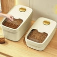 thumbnail image 4 of CHUANK Large Capacity Clear Plastic Rice Container Grain Cereal Flours Storage Organizer Food Storage Discount, 4 of 9