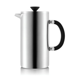 Bodum Columbia Stainless Steel Double Wall French Press Coffee Maker, 51  Ounce, Chrome
