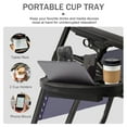 thumbnail image 3 of YRLLENSDAN Zero Gravity Chairs, Patio Folding Lawn Lounge Chairs Outdoor Lounge Patio Furniture Patio Set of 2 w/ Cup Holder & Adjustable Pillows, Blue, 3 of 7