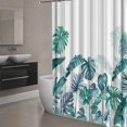 thumbnail image 3 of Green Shower Curtain for Bathroom Tropical Leaves Plant Bath Decor 72 x 72 Inch with 12 Hooks, 3 of 7