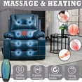 thumbnail image 2 of Large Power Lift Recliner Chair Sofa with Massage and Heat for Big and Tall Elderly,Infinite Positions,Dual Motor,Cup Holders,Air Leather Home Theater Seat, 2 of 9