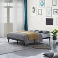 thumbnail image 2 of Home Design Zion King Solid Wood Platform Bed Frame with Slatted Wood Kit and Center Support, Black, Easy Assembly, 2 of 5