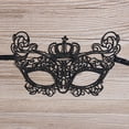 thumbnail image 5 of Black Lace Eye Face Mask Masquerade Ball Prom Halloween Decorations, 5 of 5