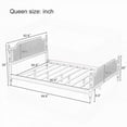 thumbnail image 4 of Pine & Rattan Polyester Bed: French Provincial Elegance in 2 Sizes & 2 Colors, 4 of 10