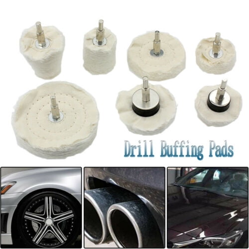 Beige Pad Polishing Buffing Wheel Rims Car Motorcycle Kit For Drill Power Tools