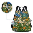 thumbnail image 5 of FORMRS Women's Travel Backpack Purse Anti-theft Hidden Pockets Casual Shoulder Bag, Orange Floral Garden, 5 of 7